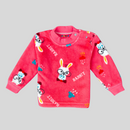 Bunny with Glassies in Rain in Diff Pink Soft Rabbit Fur Full Sleeves Shirt & Pajama Set