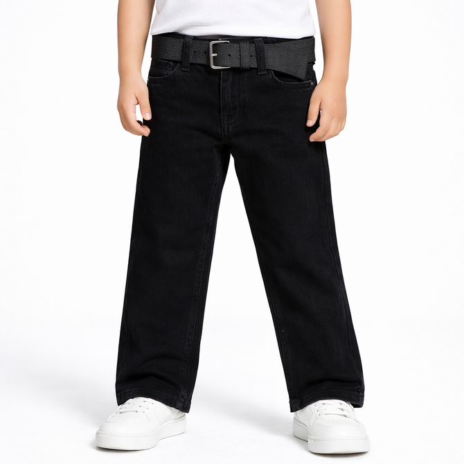 Classic Black Belt Denim