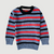 Charcoal Gray, Red & Black Thin Stripped 1 Sweater