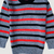 Charcoal Gray, Red & Black Thin Stripped 1 Sweater