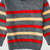 Charcoal Gray, Red & Yellow Thin Stripped 9 Sweater