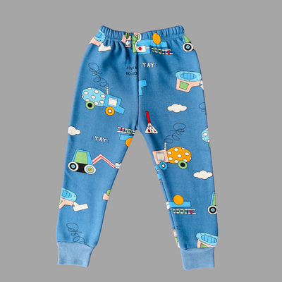 Cranes & Trucks in Dark Blue