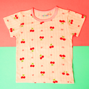 Cherries and Hearts in Sweet Pink Tee and Shorts Set