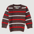 Dark Brown, Red & Off White Thin Stripped 6 Sweater