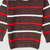 Dark Brown, Red & Off White Thin Stripped 6 Sweater