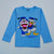 Donald Duck and Doraemon in Sky Blue Full Sleeves Tee & Pajama Set