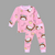 Girl with Moon & Star in Pink Fleece Full Sleeves Shirt & Pajama Set