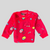 Happy Bear with Flowers in Red Soft Rabbit Fur Full Sleeves Shirt & Pajama Set