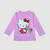 Hello Kitty with Ice-cream in Pink Full Sleeves Tee & Pajama Set