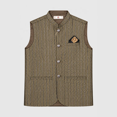 Festive Jamawar Waistcoat