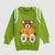 K Teddy Bear in Green Wool Sweater Suit, Imported Luxury