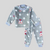 Kwala with Stars in Gray Soft Rabbit Fur Full Sleeves Shirt & Pajama Set