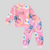 Love Bear in Sweet Pink Soft Rabbit Fur Full Sleeves Shirt & Pajama Set