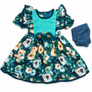 Emerald Bloom Frock Set