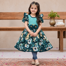 Emerald Bloom Frock Set