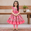 Pink Petal Frock Set