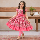 Pink Petal Frock Set