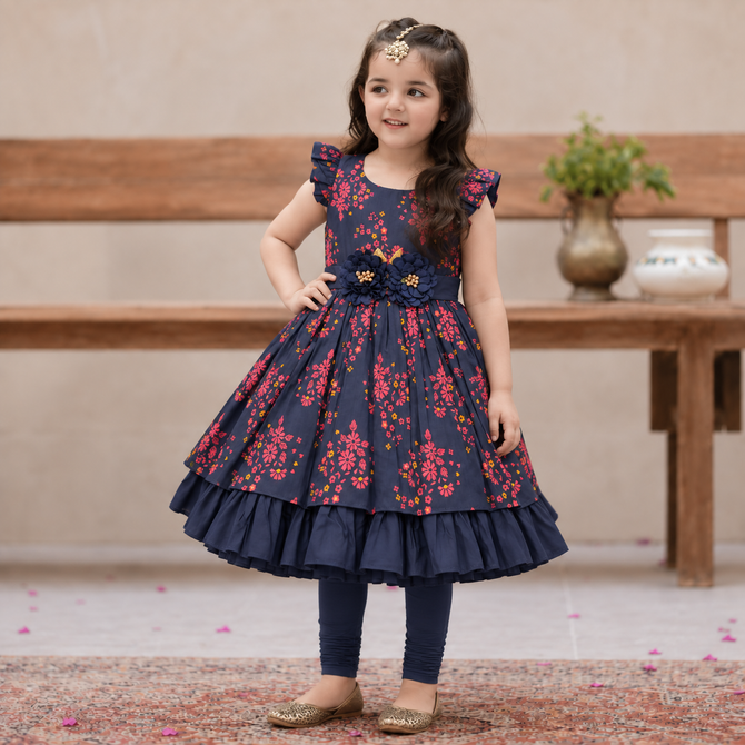Midnight Rose Frock Set