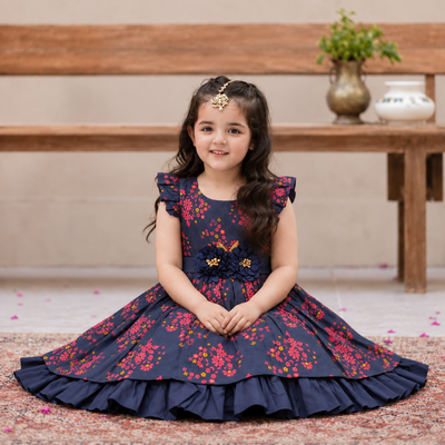 Midnight Rose Frock Set