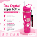 Pink Crystal Sipper Bottle
