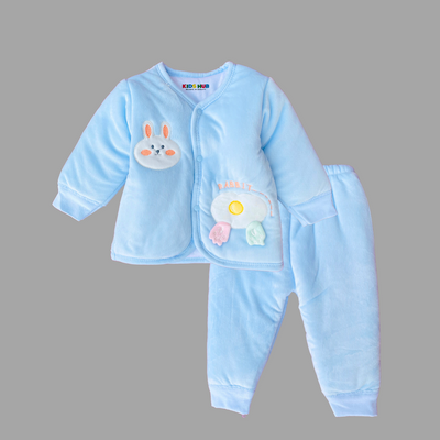 Rabbit in Blue Corduroy & Guzz Feather Inside 2 Pcs Set