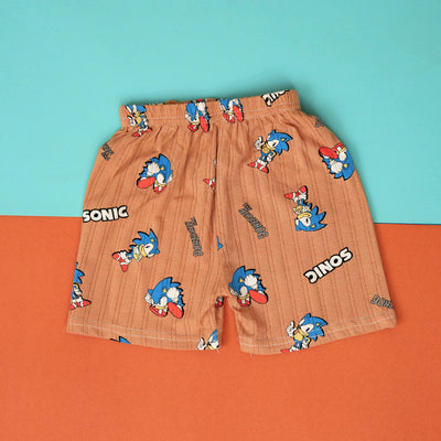 Sonic in Brown Half Sleeves Tee and Shorts Set