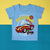 Speedway racing in Sky Blue Tee and Shorts Set