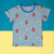 Spiderman in Light Greyish Blue Tee and Shorts Set