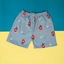 Spiderman in Light Greyish Blue Tee and Shorts Set