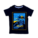 The Beach is Calling Black Graphics Tee