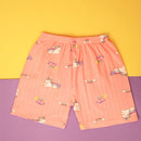 Unicorn and Rainbow in Pink Tee and Shorts Set
