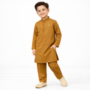 Zavian Camel Kurta Set