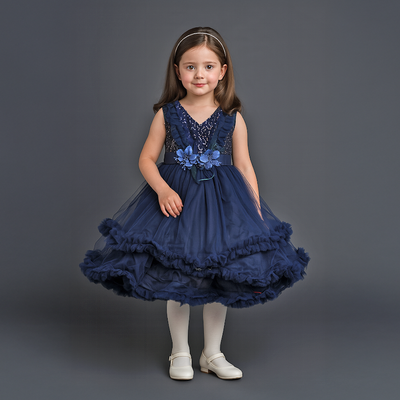 Midnight Ruffle Bloom