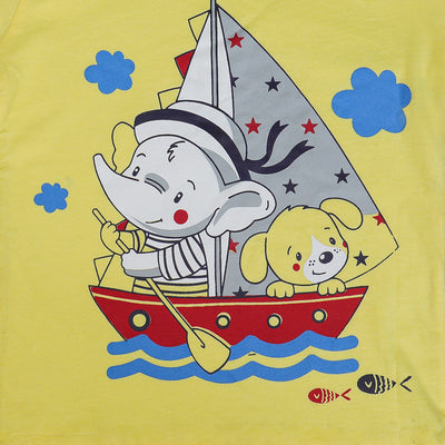 Elephant In Boat Graphic Tee