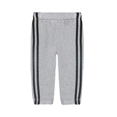 Side Striped Grey Fleece Sweatpants