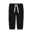 Side Striped Black Fleece Sweatpants