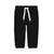 Side Striped Black Fleece Sweatpants