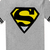 Super Man with Black Strips Grey Graphics Tee