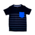 Blue Pocket Stripped Tee JC