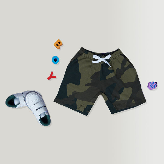 Dark Green Camo Short
