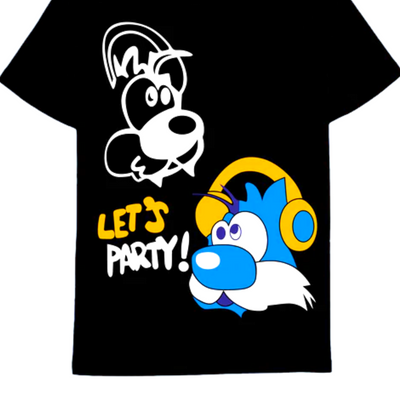Party Time Navy Graphics Tee