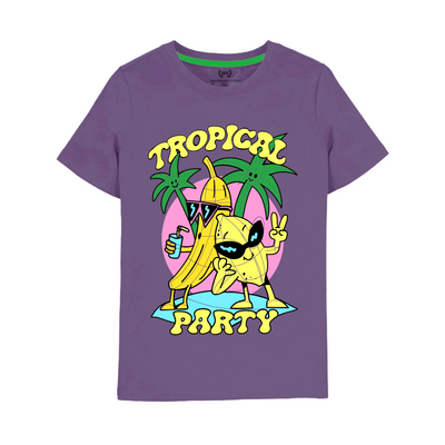Tropical Party Purple Graphics Tee